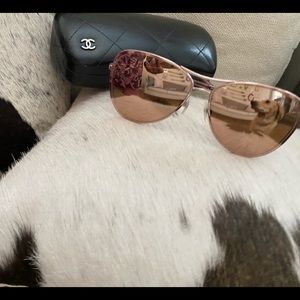 Chanel sunglasses pink mirrored lenses
